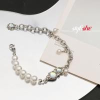 ราคา สร้อยข้อมือมูนสโตนครึ่งลูกปัดมุกครึ่งสร้อยข้อมือโซ่เหล็กไทเทเนียมจีนแฟชั่นใหม่เครื่องประดับของขวัญเพื่อน (42663890756)