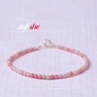 ราคา สร้อยข้อมือหินแดงธรรมชาติ สีชมพูหวาน วางถั่ว เครื่องประดับมือ เครื่องประดับแฟชั่นเกาหลี (23883673775)