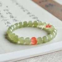 ราคา เครื่องประดับ สร้อยข้อมือ ประดับลูกปัดหยกเทียม สีเขียว สีแดง สไตล์จีน แฟชั่นสําหรับผู้หญิง (23485327034)