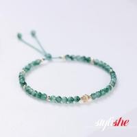 ราคา สร้อยข้อมือ หินโมราธรรมชาติ สีเขียว ทอง 14K เครื่องประดับแฟชั่นหรูหรา สําหรับผู้หญิง (18985308428)