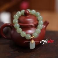 ราคา สร้อยข้อมือ ประดับลูกปัดหยก ทอง 18k 10 มม สไตล์วินเทจ เครื่องประดับแฟชั่น สําหรับผู้หญิง (18185367422)