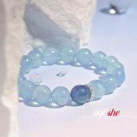 ราคา สร้อยข้อมือลูกปัดคริสตัลสีฟ้าสำหรับผู้หญิง อารมณ์มหาสมุทรกับแก้วพลอยสีฟ้า 10 มม เครื่องประดับแฟชั่นจีน ของขวัญสำหรับสาวๆ (42704542970)