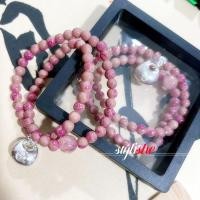 ราคา สร้อยข้อมือลูกปัดสีชมพู สีม่วงสําหรับผู้หญิงเงินเงินกระเป๋าจี้ สองเท่า เด็ค สร้อยข้อมือลูกปัดเครื่องประดับแฟชั่นอุปกร (29721299303)