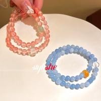 ราคา สีชมพูสีฟ้าลูกปัดคู่ดาดฟ้าสร้อยข้อมือสําหรับผู้หญิงใสลูกปัดสีชมพูพลอยสีฟ้าสร้อยข้อมือหินธรรมชาติแฟชั่นจีนหรูหราเครื่องประดับของขวั (29334929488)