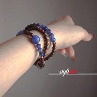 ราคา ลูกปัดแก้วสีฟ้าสร้อยข้อมือลูกปัดไม้จันทน์ ไม่จํากัดเพศ สามชั้นสร้อยข้อมือลูกปัดเครื่องประดับแฟชั่นจีนอุปกรณ์เสริม (26033696789)