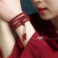 ราคา เลียนแบบ vermilion ลูกปัด multilayer สร้อยข้อมือ unisex 108 pcs 6 มม ลูกปัดสีแดงสร้อยข้อมือ สร้อยคอเครื่องประดับแฟชั่นจีนอุปกรณ์เสริม (28118308993)