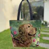 ราคา กระเป๋าสะพายปักลายน้องหมา แต่งลูกปัด (58100620720)