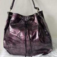 ราคา กระเป๋าสะพายหนังแก้ว สีม่วง ทรง hobo (57751674671)