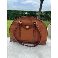 ราคา กระเป๋าสะพาย ทรงโดม ผ้าผสมหนัง มือสอง (44318056811)