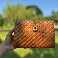 ราคา กระเป๋าคลัทช์ สะพายcross body สาน (43076442609)