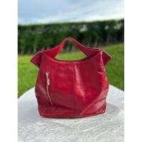 ราคา กระเป๋าถือ หนังแท้ นุ่มมาก สีแดง ทรงสวย มือสอง (41312446856)