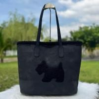 ราคา กระเป๋าสะพาย หนังกลับสีดำ ลายน้องหมา Radley London (52200323482)