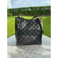 ราคา กระเป๋าสะพายขึ้นไหล่ สีดำ หนังนกกระจอกเทศแท้ มือสอง (41466551903)