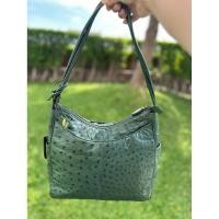 ราคา กระเป๋าสะพายทรง hobo หนังนกกระจอกเทศแท้ มือสอง (40618598235)