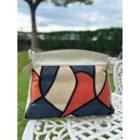 ราคา กระเป๋าสะพาย ทรงHobo หนัง Patchworks มือสอง (41165489266)