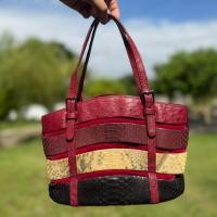 ราคา กระเป๋าถือ หนังแท้ผสมหนัง exotic (49850363730)