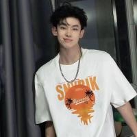 ราคา วอร์ชั่นเกาหลีของผู้ชายเสื้อยืดคอกลมลำลองฤดูร้อนจดหมายพิมพ์ลายแขนสั้นเสื้อยืดกางเกงขาสั้นนักเรียนกับเสื้อผ้าหล่อ (26513245877)