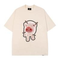 ราคา รักคุณหมู เสื้อยืดแขนสั้นพิมพ์ลาย เสื้อยืดแขนสั้นสำหรับผู้ชายและผู้หญิง เสื้อยืดแขนสั้นสไตล์อเมริกัน (27474714936)