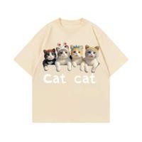 ราคา Popular แมวรวย เสื้อยืดแขนสั้นพิมพ์ลาย เสื้อยืดแขนสั้นสำหรับผู้ชายและผู้หญิง เสื้อยืดแขนสั้นสไตล์อเมริกัน (26225975372)