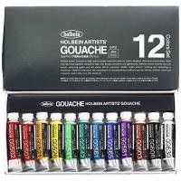 ราคา Holbein Opaque Watercolor Paint Gouache G702 5ml 12 Color Set 03702 (29168549787)