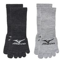 ราคา Mizuno Men s Work Socks 5 Toe Safety Shoe Design Durable Quick Dry Available in 2 Pair 4 Pair Sets (24886899136)