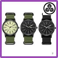 ราคา Men s Military Style Waterproof Quartz Watch with Nylon Strap Luminous Analog Display Calendar Simple and Stylish Design in Green Perfect Accessory for Birthdays Anniversaries Christmas and Valentine 