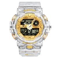 ราคา PINDOWS Men s Multifunctional Military Outdoor Sports Watch with LED Alarm Stopwatch and Dual Display Analog Digital 50m Waterproof (28566026726)