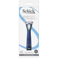 ราคา Schick Physique Multi Body Razor with Blade 1 Replacement Blade Trimmer with Skin Guard for Men Blue 5 Blade System (26163549061)