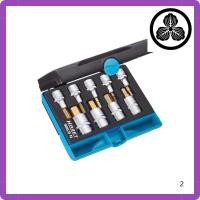 ราคา HAZET 986 9N Screwdriver Bit Set Professional 1 2 inch Drive 12 5mm TiN Titanium Nitride Coating Wear Resistant Design Hex Shaft 5 17mm 9 Piece Set HAZET Blue with Plastic Case Made in Germany Precisi