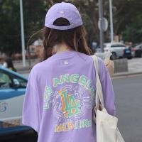 ราคา MLB เสื้อยืด MLB LIKE UNISEX T SHIRT แขนสั้นพิมพ์ลายตัวอักษรNYคอกลมชุดคู่ (17755011418)