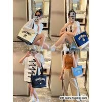 ราคา MLB NY UNISEX TOTE BAG กระเป๋าสะพายข้างทรงโท้ทใบใหญ่ Korea Varsity Canvas Shopper (25775618575)