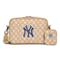 ราคา MLB NY กระเป๋าทรงสี่เหลี่ยมสพายข้าใบใหญ่ ใบเล็กใส่กล้องใส่มือถือผ้าcottonรุ่นMonogram (29417642208)