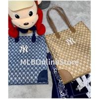 ราคา แท้ MLB กระเป๋าสะพายไหล่ใบใหญ่ผ้ายีนส์แบบคลาสสิก ปักลายNY MONOGRAM SERIES (16499121229)