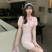 ราคา ชุดเดรสคอปกโปโลแฟชั่นเวอร์ชั่นเกาหลีผู้หญิง แฟชั่นกระโปรงยาวเรียบง่าย กระโปรงทรงเอ จับคู่อินเทรนด์ (27230861906)