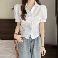 ราคา ฤดูร้อนสั้นพัฟแขนเสื้อเชิ้ตสีขาวผู้หญิงแฟชั่นที่เรียบง่ายเสื้อผู้หญิงแฟชั่นจับคู่เหมาะสําหรับนักเรียน (29077906964)