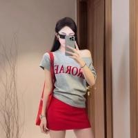 ราคา แฟชั่นย้อนยุคสีเทาเข้มแขนสั้นเสื้อยืดผู้หญิง 2025 ฤดูร้อนสไตล์ใหม่สั้นเสื้อยืด เวอร์ชั่นเกาหลีเซ็กซี่เสื้อผ้าสตรี (44150919917)