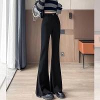 ราคา 2025 ฤดูร้อนสไตล์ใหม่แฟชั่น กางเกงขาบาน ผู้หญิง สีดำเอวสูงยืดระบายอากาศ กางเกงลำลอง เกาหลีเสื้อผ้าสตรี (27337779620)