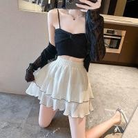 ราคา 2025 ฤดูร้อนกระโปรงชีฟอง แฟชั่น Ruffled เค้ก A Line กระโปรง กระโปรงเอวสูง เสื้อผ้าผู้หญิงเกาหลี (42467837988)