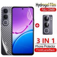 ราคา สําหรับ VivoY21d 3 in 1 Hydrogel สําหรับ Vivo Y21 d Y21d Y 21d VivoY21d ด้านหน้ากลับ Soft Screen Protector กล้องกลับเลนส์ป้องกันฟิล์ม (28842174828)