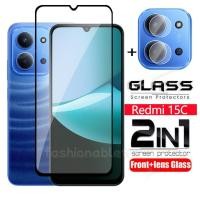 ราคา สําหรับRedmi15C 5G 2 ใน 1 ป้องกันหน้าจอกระจกนิรภัยฟิล์มสําหรับRedmi 15 C 15C 1 5 Redmi15 C Redmi15C 2025 กล้องกลับเลนส์ป้องกันคลุมทั้งหมดฟิล์มด้านหน้า (40664827759)
