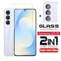 ราคา SAMSUNG สําหรับSamsungS25FE 5G 2 ใน 1 ป้องกันหน้าจอกระจกนิรภัยฟิล์มสําหรับSamsung Galaxy S25 FE S25 S25Plus S25Ultra S25Edge S 25 2025 กล้องกลับเลนส์ป้องกันคลุมทั้งหมดฟิล์มด้านหน้า (42870656114)