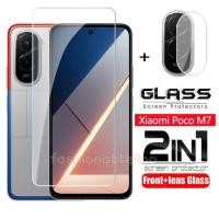 ราคา สําหรับ PocoM7 4G 2 ใน 1 ป้องกันหน้าจอกระจกนิรภัยฟิล์มสําหรับ Poco M7 plus pro M7plus M 7 PocoM7 plus PocoM7plus PocoM7pro 2025 กล้องกลับเลนส์ป้องกันคลุมทั้งหมดฟิล์มด้านหน้า (42264253947)