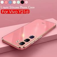 ราคา สําหรับ VivoY21d 2025 สําหรับ Vivo Y21 d Y21d Y 21d VivoY21d สแควร์ชุบเคสโทรศัพท์แฟชั่นคู่ซิลิโคนอ่อนนุ่มกล้องเลนส์กันกระแทกปกหลัง (41972365086)
