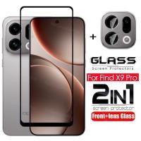 ราคา สําหรับ FindX9Pro 2 in 1 ป้องกันหน้าจอกระจกนิรภัยฟิล์มสําหรับOppoค้นหาX9 Pro X9Pro X 9 FindX9 Pro FindX9Pro CPH2791 CPH2797 2025 กล้องกลับเลนส์ป้องกันคลุมทั้งหมดฟิล์มด้านหน้า (40475399586)