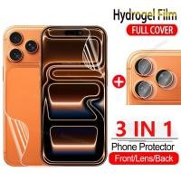 ราคา สําหรับ iphone17promax 3 in 1 Hydrogel สําหรับ iphone 17 Pro Max 17Pro Max 17ProMax 1 7 iphone17 Pro iphoneAir 2025 ด้านหน้าด้านหลังนุ่มป้องกันหน้าจอกล้องกลับเลนส์ป้องกันฟิล์ม (28691964016)