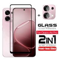 ราคา สําหรับOppoA6Pro 2 in 1 ป้องกันหน้าจอกระจกนิรภัยฟิล์มสําหรับOppo A6 Pro A6Pro 6 Pro OppoA6 Pro OppoA6Pro 2025 กล้องกลับเลนส์ป้องกันคลุมทั้งหมดฟิล์มด้านหน้า (28492185298)