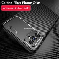 ราคา SAMSUNG คาร์บอนไฟเบอร์เคสโทรศัพท์สําหรับsamsung Galaxy S21 S22 S23 S24 FE plus Ultra S24FE S24 S24plus S24Ultra S23FE S22 S21FE S 24 ปลอกกันชนกันกระแทกMatte Softซิลิโคนปกหลัง (27563804799)