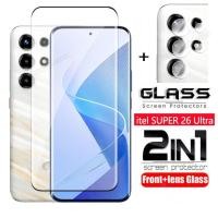 ราคา For itelS26Ultra 2 in 1 ป้องกันหน้าจอกระจกนิรภัยฟิล์มสําหรับ itel S26 Ultra S 26 SuperS26Ultra iteelS26Ultra 2025 กล้องกลับเลนส์ป้องกันคลุมทั้งหมดฟิล์มด้านหน้า (56500891124)
