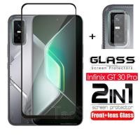 ราคา 2 in 1 ป้องกันหน้าจอกระจกนิรภัยฟิล์มสําหรับ infinix GT 30 pro GT30 pro GT30pro infinixGT30pro infinixGT20pro infinixGT10pro กล้องกลับเลนส์ป้องกันคลุมทั้งหมดฟิล์มด้านหน้า (44252178223)