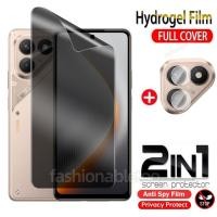 ราคา สําหรับ Tecno Pova 7 2 in 1 Anti spy Hydrogel ฟิล์มสําหรับ Tecno Pova 7 Ultra pro Pova7Ultra Pova7pro ความเป็นส่วนตัวป้องกันหน้าจอ Anti Peep ฟิล์มด้านหน้าด้านหลังกล้องเลนส์ฟิล์ม (43762135739)